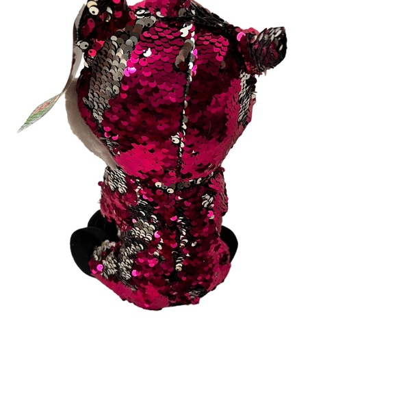 Plush Paradise Sequin Plush Pink Silver Fox Stuffed Animal Color Change NWT - Picture 4 of 6